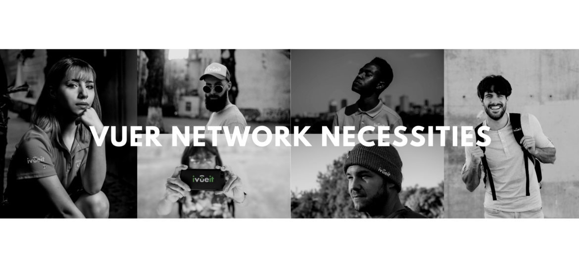 Vuer network Necessities. iVueit company store launch announcement. Save the date 3.15.21