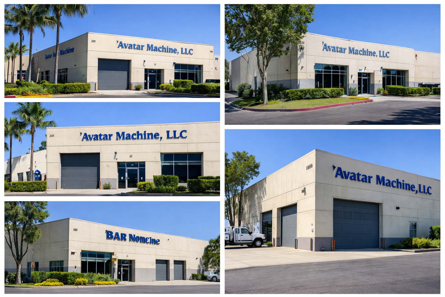 Sample field photos collected for the OC San project — exterior shots, business signage, and site activity
